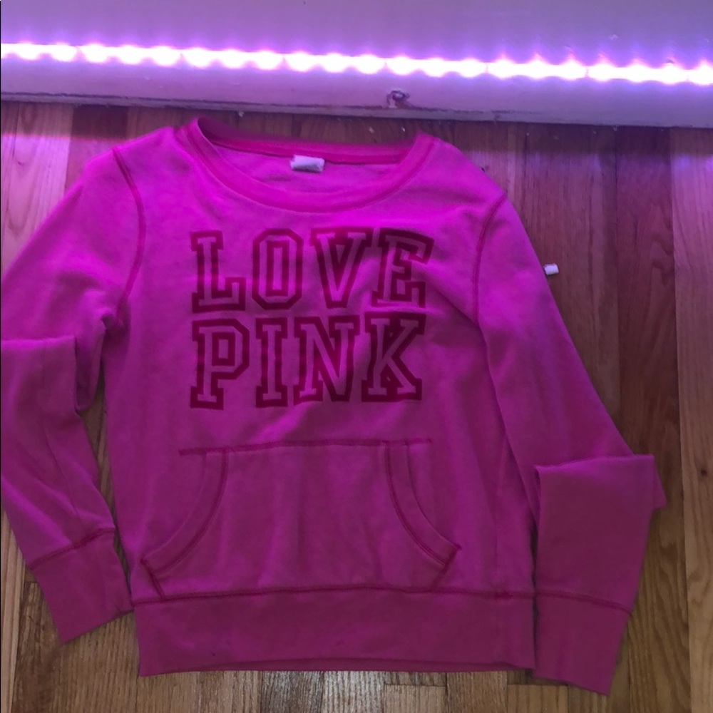 PINK crowneck love pink sweater